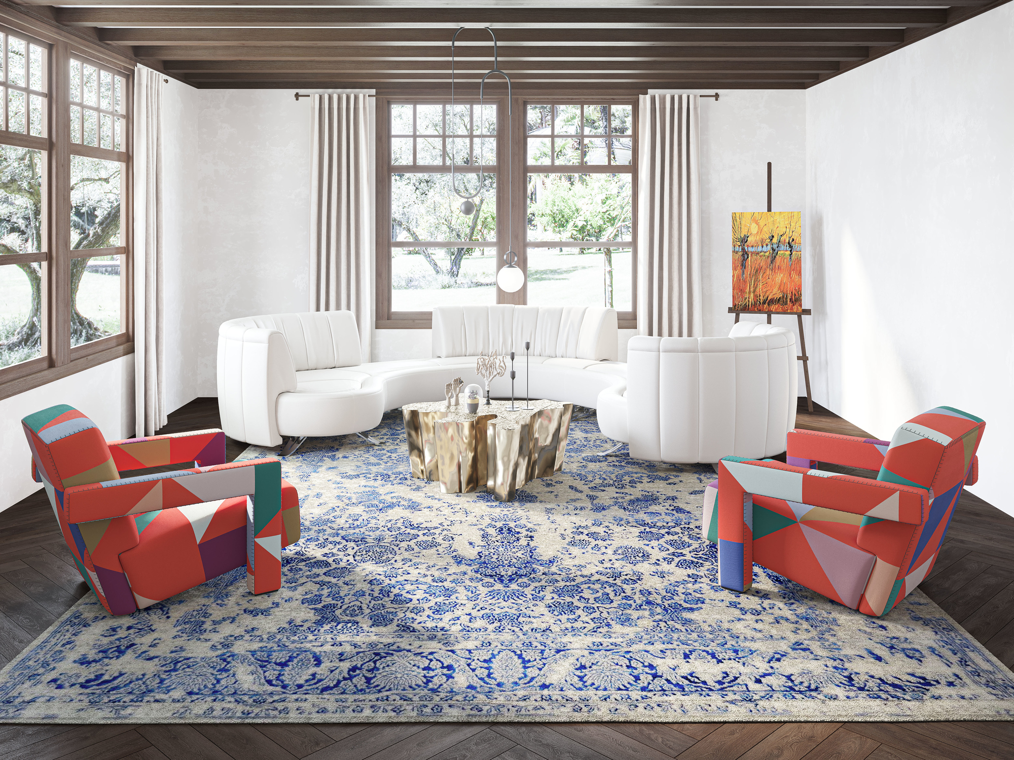 The De Sede living room, Brasschaat